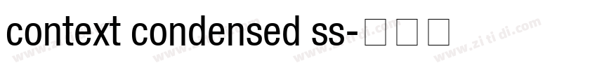 context condensed ss字体转换